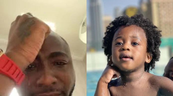 Davido's reaction after 3-year-old son died