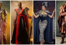 Interesting costumes captured at the Black Panther launch in Nigeria