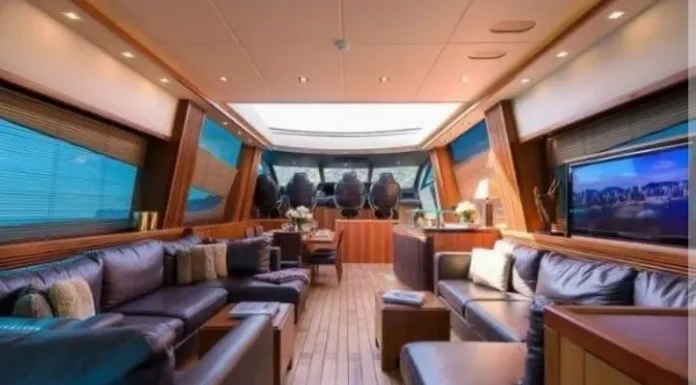 Here’s the interior of the luxury yacht Otedola rented for €3 million