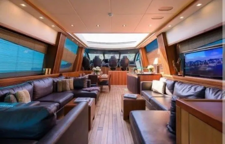 Here’s the interior of the luxury yacht Otedola rented for €3 million