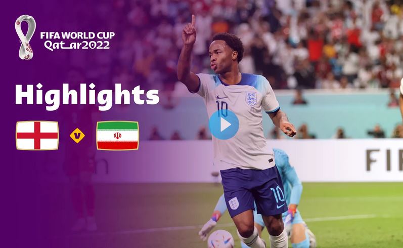 Watch England vs Iran (6-2) Highlights and Goals