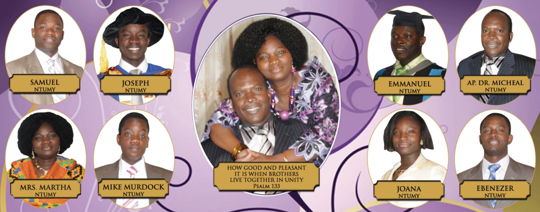 Apostle Dr Michael Ntumy, His Wife And Children 