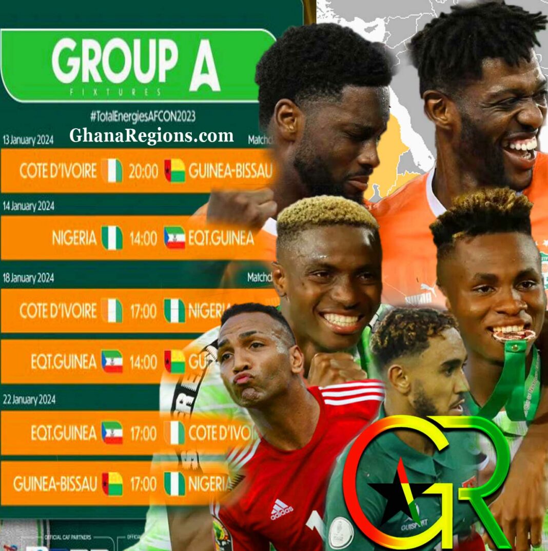 Group A AFCON 2023/2024 IVORY COAST Teams, Matches, Schedule