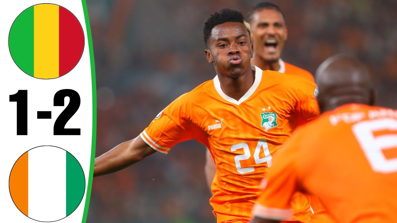 Mali vs Ivory Coast (1-2), Simon Adingra goal.