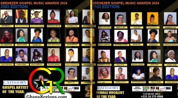 Ebenezer Gospel Music Awards 2024 Full List Of Nominees