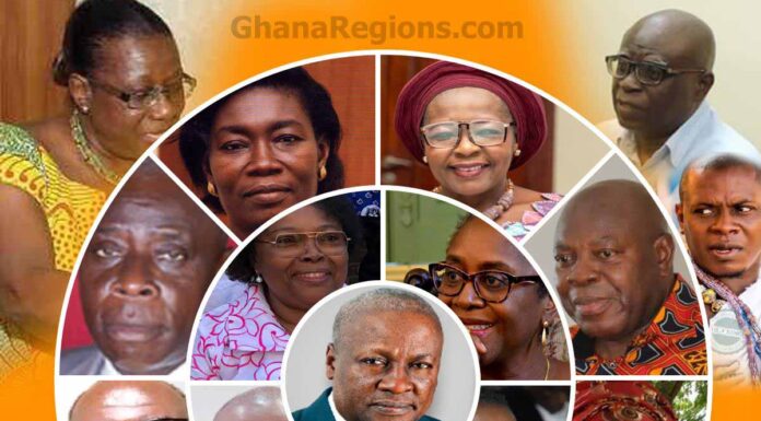 President John Mahama,Selma Frances Mancell‑Egala,Paul Okoh,Mercy Bampo Addo,Kwasi Owusu‑Yeboah,Sophia Horner‑Sam, Amerley Ollennu Awua‑Asamoa,Elizabeth Salamatu Forgor,Joseph Ayikoi Otoo,Napoleon Abdulai, Margaret Ekua Prah,Esther Dzifa Ofori,Abena Pokua A. Busia,Paulina Patience Abayage,George Ayisi‑Boateng, Naa Bolinaa Sakaa