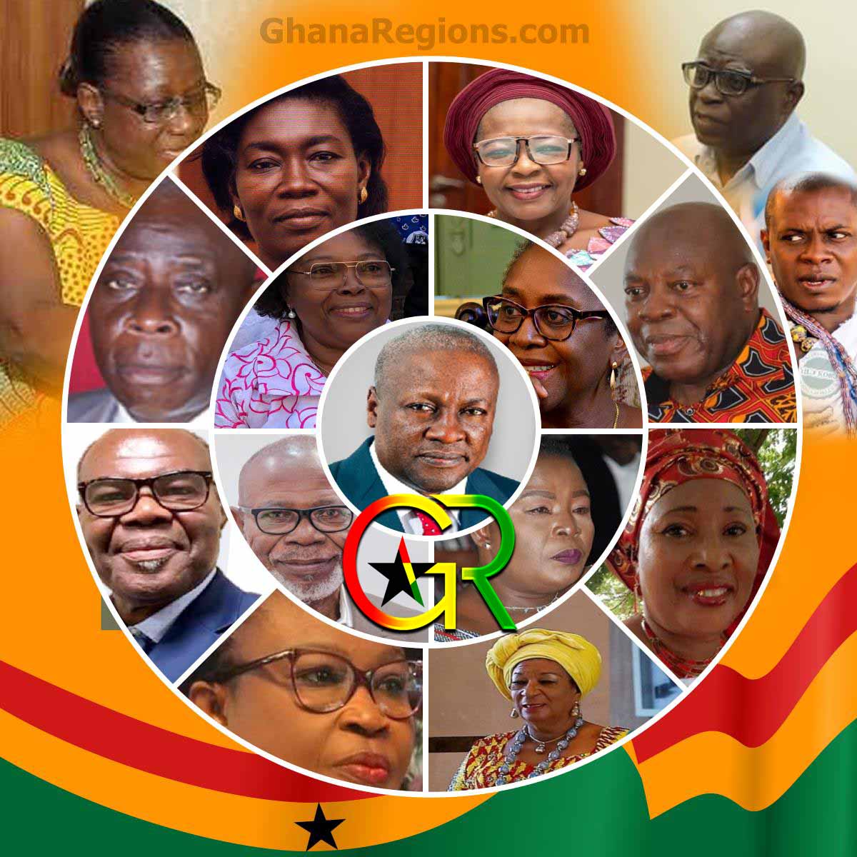 President John Mahama,Selma Frances Mancell‑Egala,Paul Okoh,Mercy Bampo Addo,Kwasi Owusu‑Yeboah,Sophia Horner‑Sam, Amerley Ollennu Awua‑Asamoa,Elizabeth Salamatu Forgor,Joseph Ayikoi Otoo,Napoleon Abdulai, Margaret Ekua Prah,Esther Dzifa Ofori,Abena Pokua A. Busia,Paulina Patience Abayage,George Ayisi‑Boateng, Naa Bolinaa Sakaa