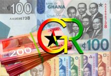 Ghana Cedi Notes, 2 cedis, 5 cedis, 10 cedis, 20 cedis, 50 cedis, 100 cedis, 200 cedis