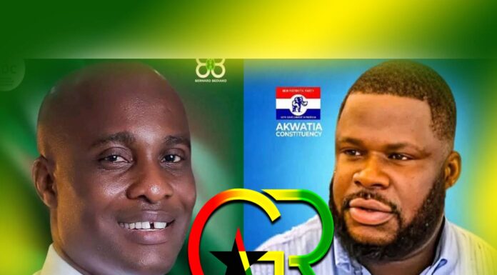 Bernard Bediako Baidoo of NDC, Solomon Asumadu of NPP, Akwatia by election