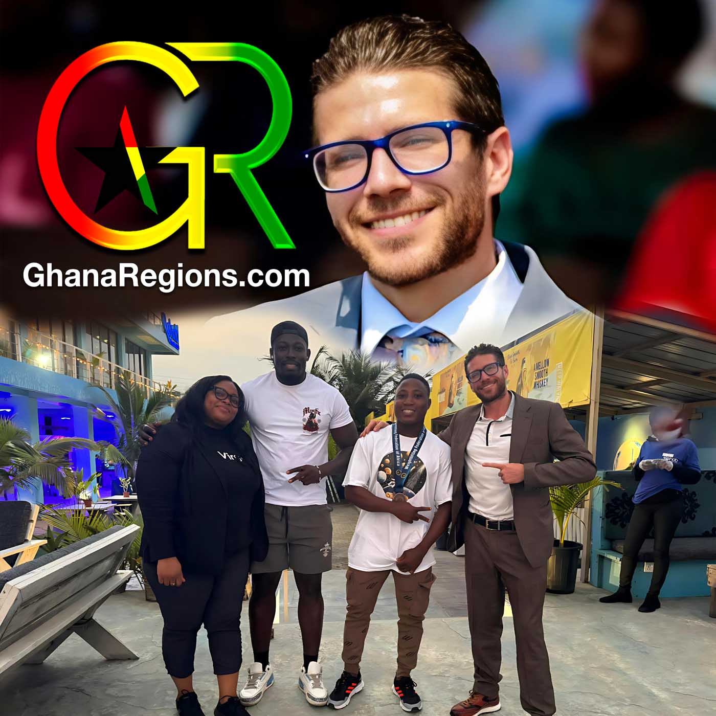 Marie Korkor Agbah-Hughes, Gabriel Owusu, Emmanuel Alottey, Manager Kevin Frey
