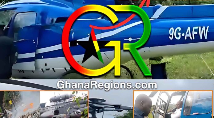 Another Ghana Helicopter, Makes Emergency Landing At Nkawkaw
