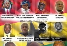 Edward Omane Boamah, Alhaji Ibrahim Murtala Muhammed, Alhaji Muniru Mohammed, Samuel Sarpong, Samuel Aboagye, Peter Bafemi Anala, Ernest Addo Mensah