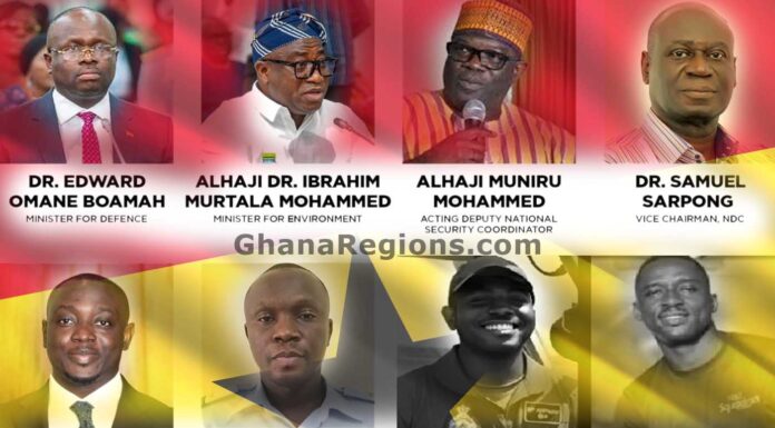 Edward Omane Boamah, Alhaji Ibrahim Murtala Muhammed, Alhaji Muniru Mohammed, Samuel Sarpong, Samuel Aboagye, Peter Bafemi Anala, Ernest Addo Mensah