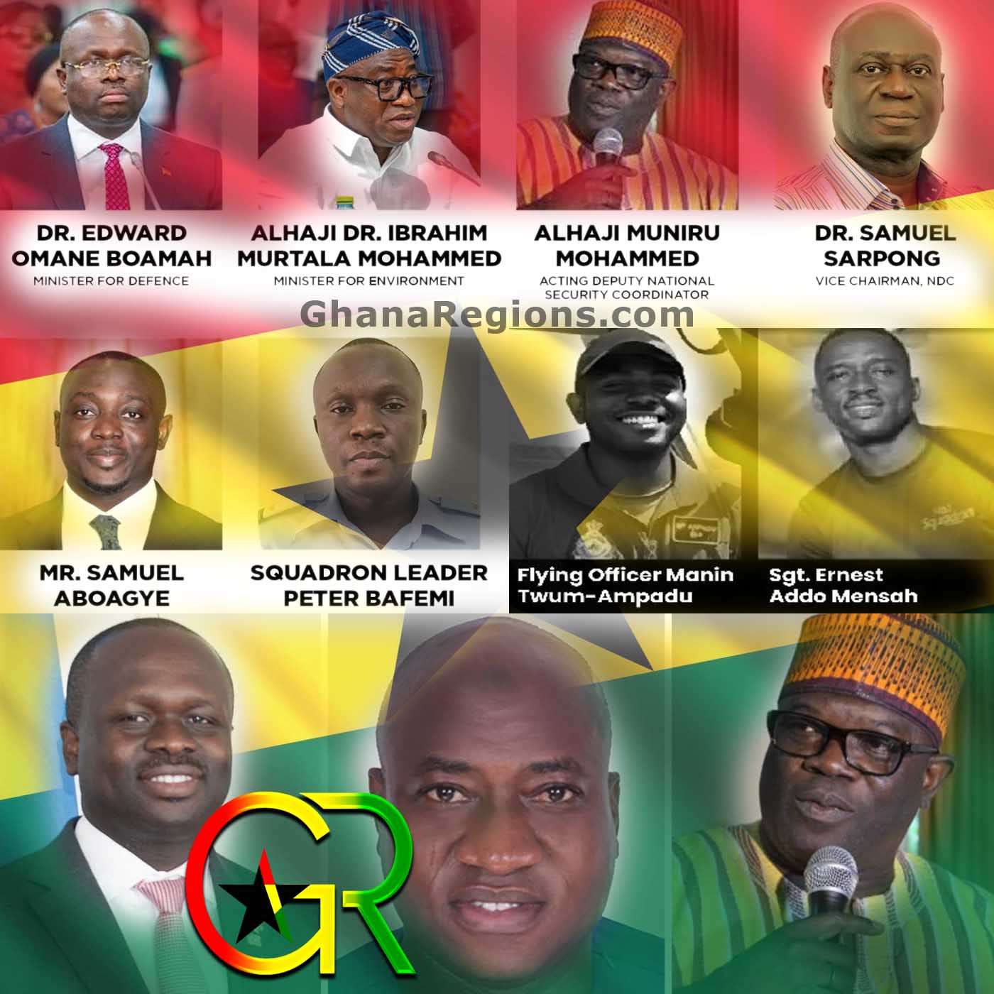 Edward Omane Boamah, Alhaji Ibrahim Murtala Muhammed, Alhaji Muniru Mohammed, Samuel Sarpong, Samuel Aboagye, Peter Bafemi Anala, Ernest Addo Mensah
