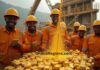 Newmont Makes First Gold Pour, Newmont Ahafo North Ghana, Newmont Gold Mining