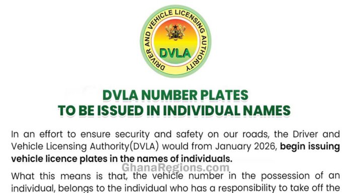 DVLA Personalised number plates 2026, Ghana DVLA