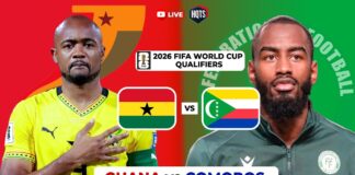 List of Qualified African Teams, 2026 FIFA World Cup, Ghana vs Comoros