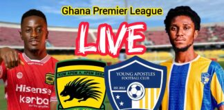 Asante Kotoko vs Young Apostles, Ghana Premier League