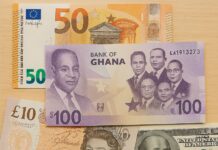 Euro, Ghana Cedi, US Dollars, Pound Sterling