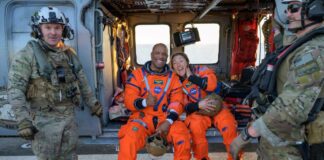 Astronauts Christina Koch and Victor Glover