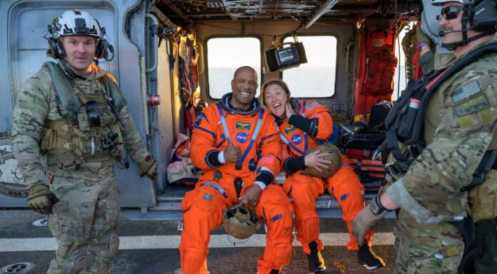 Astronauts Christina Koch and Victor Glover