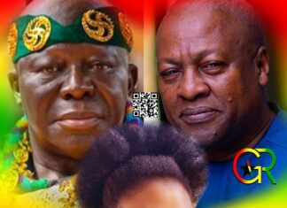 Asantehene, Otumfuo Osei Tutu II, President John Dramani Mahama, QueenLet