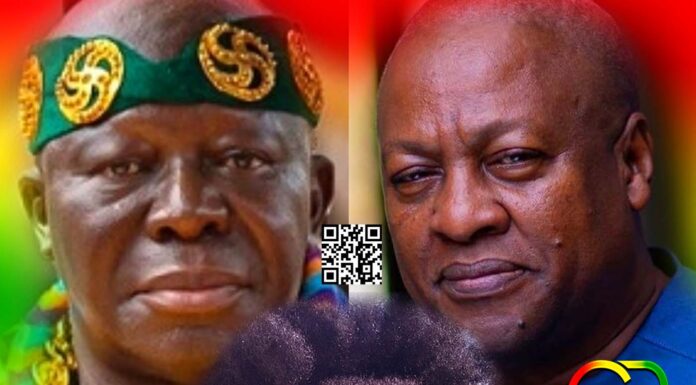 Asantehene, Otumfuo Osei Tutu II, President John Dramani Mahama, QueenLet