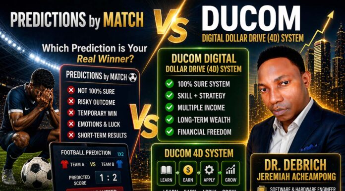 Football Match Predictions, Predictions by Match, DUCOM, Dr. Debrich Jeremiah Acheampong